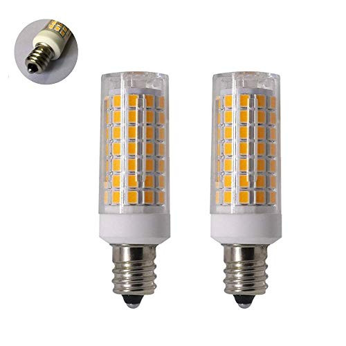 E12 LED, Dimmable Candelabra Base E12 Bulbs, 8W E12 Led Bulb 75W Equvilent,850LM, 360 Degree Beam Angle T3/T4 Candelabra Base Corn Bulb, AC110-130V, 2-Pack (8W, Warm White)