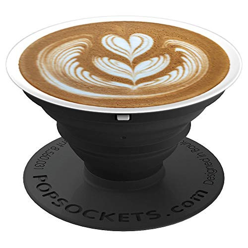 Latte Art Coffee Cup Espresso Designs PopSockets Grip and Stand for Phones and Tablets