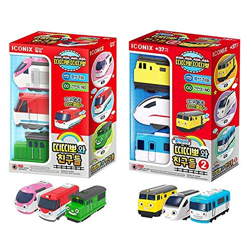 TITIPO and Friends Pull Back Train Toy Version 1  Version 2 6pcs Small Size