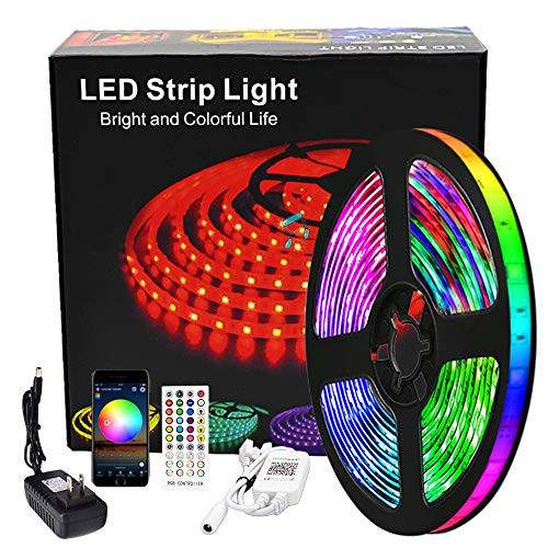 LED Strip Light Bluetooth 16 4ft LED Strip Light APP Control Music synchronous Color Changing LED RGB Light SMD 5050 RGB LED Tape Light with IR Remote Control for TV Meeting Rooms and Parties LED Strip Light Bluetooth 16 4ft LED Strip Light APP Control Music synchronous Color Changing LED RGB Light SMD 5050 RGB LED Tape Light with IR Remote Control for TV Meeting Rooms and Parties