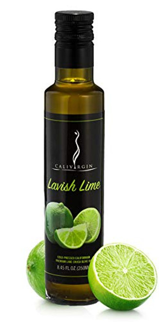 Calivirgin Lime Olive Oil  Lime Crushed Extra Virgin Olive Oil  Cold Pressed Olive Oil  Lime Flavored Olive Oil  No Preservatives  Gourmet Olive Oil from Organically Grown Olives  250ml