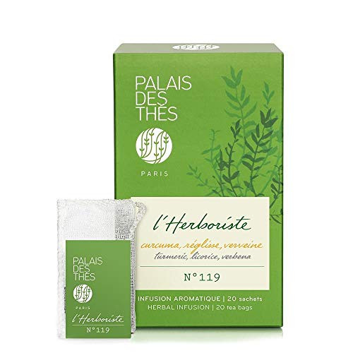 Palais des Thes L Herboriste No  119 Herbal Tea with Tumeric Licorice and Verbena 20 Tea Bags 40g/1 4oz