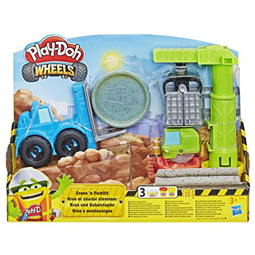 PlayDoh Wheels Crane and Forklift Construction Toys