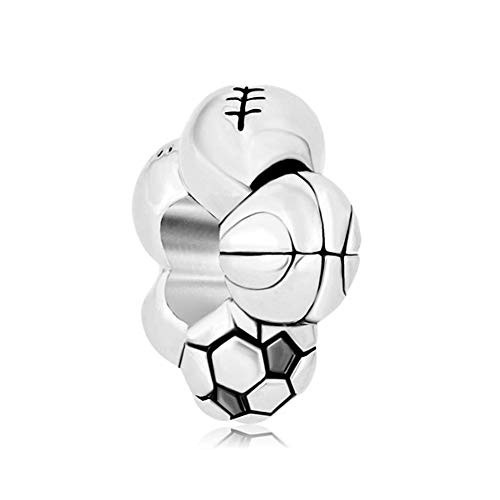 LilyJewelry Sport Ball Charm Football Basketball Baseball Rugby Combination Charm Bead for Bracelet LilyJewelry Sport Ball Charm Football Basketball Baseball Rugby Combination Charm Bead for Bracelet