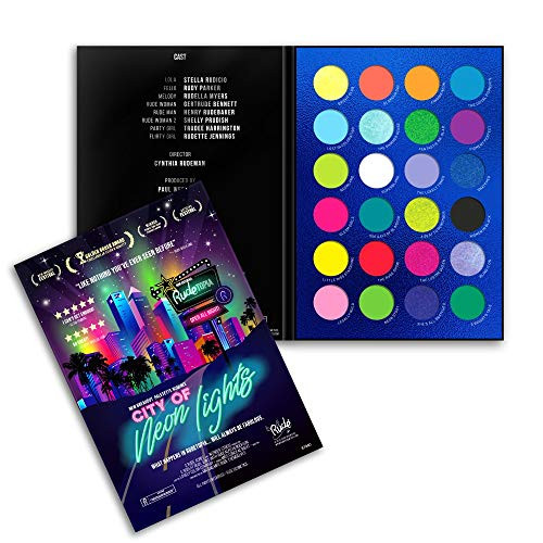 RUDE City of Neon Lights  24 Vibrant Pigment  Eyeshadow Palette