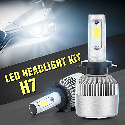 Aucarkee Car H7 LED Headlight Bulbs, High beam Low beam headlamp, Fog Light, HID or Halogen Head light Replacement, 6500K Xenon White, One Pair Aucarkee Car H7 LED Headlight Bulbs, High beam Low beam headlamp, Fog Light, HID or Halogen Head light Replacement, 6500K Xenon White, One Pair