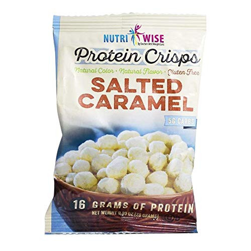 NutriWise  Salted Caramel Protein Crisps  7/Bags  Healthy Delicious Diet Snack  Gluten Free Low Fat Low Sugar Low Carb