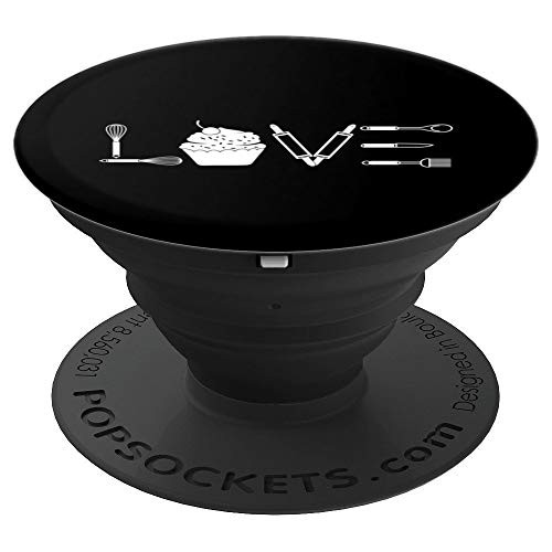 Love Baking Cupcakes Baker Dessert Lover PopSockets Grip and Stand for Phones and Tablets