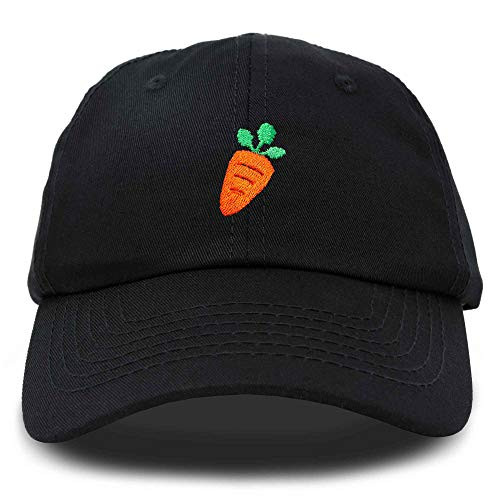 DALIX Carrot Dad Hat Cotton Twill Baseball Cap Premium Embroidered Black Large