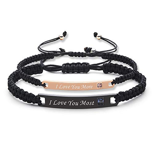 Couples Bracelets His and Hers Bracelets I Love You More I Love You Best Relationship Bracelets Matching Bracelets for Couples Boyfriend and Girlfriend Bracelets Anniversary Promise Gifts 2pcs Couples Bracelets His and Hers Bracelets I Love You More I Love You Best Relationship Bracelets Matching Bracelets for Couples Boyfriend and Girlfriend Bracelets Anniversary Promise Gifts 2pcs