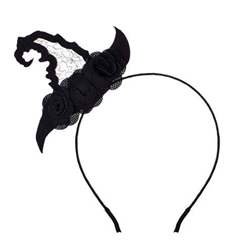 Love Sweety Halloween Spider Ghost Pumpkin Hair Hoop Cosplay Devil Headband Witch Hat Black