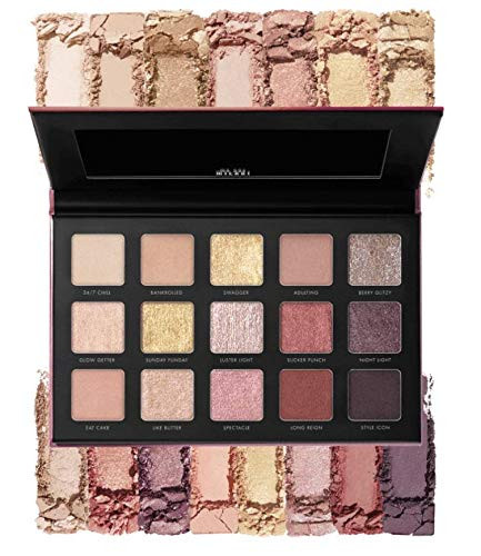 Milani Gilded Luster Light Eyeshadow Palette  15 Colors Highly Pigmented Matte Shimmer Glitter Eye Shadow Makeup Palette Kit
