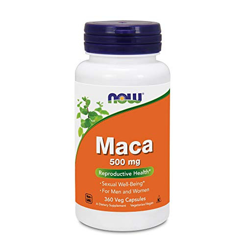Now Foods Maca Lepidium meyenii  500 mg360 Vegan Capsules  High Potency Maca Root Supplement Libido Enhancer Fertility Booster  Vegetarian Kosher  360 Servings