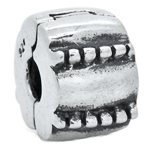 Charm Bead Clip   925 Sterling Silver  Fits Pandora Charm Bracelet