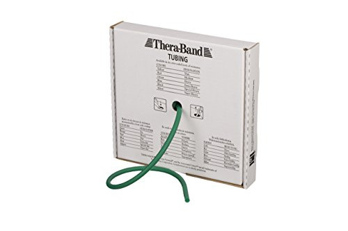 TheraBand Resistance Tubes Professional Latex Elastic Tubing Upper Lower Body Core Exercise Physical Therapy Lower Pilates atHome Workout Rehab 25 Foot Green Heavy Intermediate Level 1 TheraBand Resistance Tubes Professional Latex Elastic Tubing Upper Lower Body Core Exercise Physical Therapy Lower Pilates atHome Workout Rehab 25 Foot Green Heavy Intermediate Level 1
