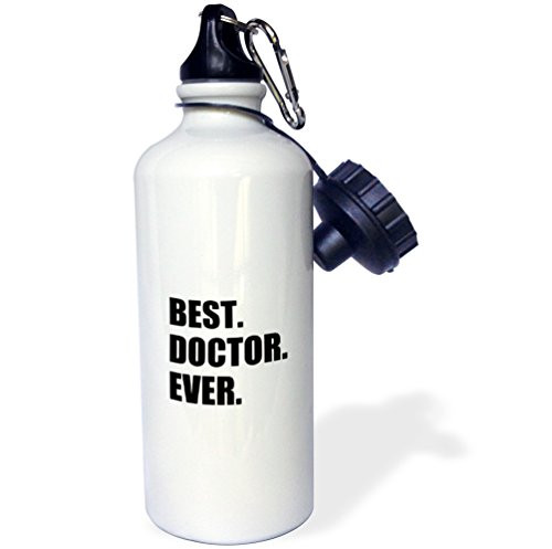 3dRose Best Drummer Ever  Fun Musical Job Pride Gift For Drum Pro Musicians Sports Water Bottle 21Oz Multicolored