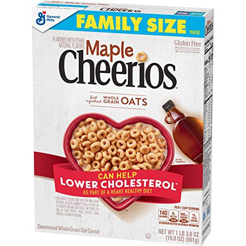 Maple Cheerios Gluten Free Cereal with Whole Grain Oats 19 8 oz Box Maple Cheerios Gluten Free Cereal with Whole Grain Oats 19 8 oz Box