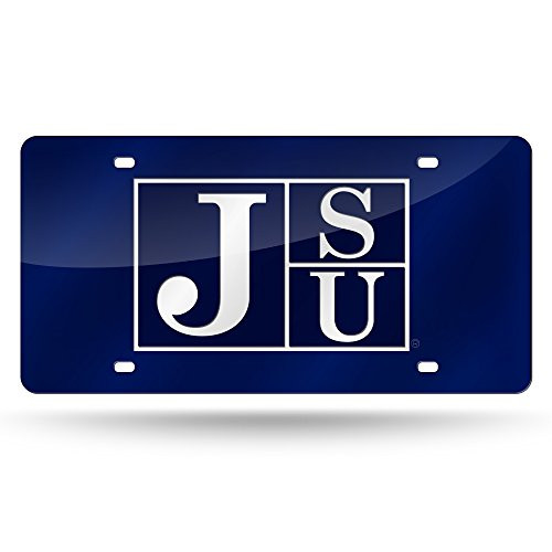 NCAA Rico Industries Laser Inlaid Metal License Plate Tag Jackson State Tigers