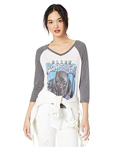 Marvel Multi/Color//Official Panther Gaze Junior s Fashion Raglan Medium
