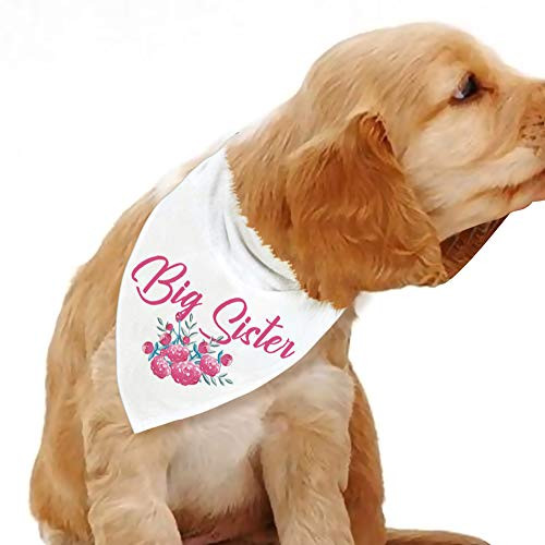 Big Sister Dog Bandana Dog Pregnancy Announcement Bandana Gender Reveal Photo Booth Props Cat ScarfCat Bandana Pet AccessoriesDog Scarf for Medium Large Dog