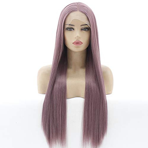 Long Straight Hair Purple Color Lace Wigs Glueless Heat Resistant Fiber Hair Synthetic Lace Front Wigs for Fashion Women Long Straight Hair Purple Color Lace Wigs Glueless Heat Resistant Fiber Hair Synthetic Lace Front Wigs for Fashion Women