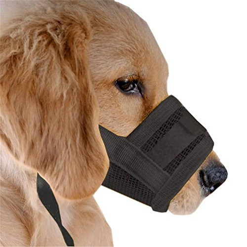 Kwan Dog Muzzle for Anti Biting Barking fit Long Medium Snout Small Large Dogs Nylon Adjustable Loop