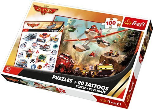 Disney Trefl, Planes 2 - Rescue, 100 Pieces Jigsaw - Puzzle + Tattoosrescue