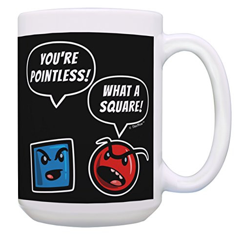 Math Mug What a Square Geometry Coffee Mug Math Joke Gifts for Math Geek 15oz Coffee Mug Tea Cup White