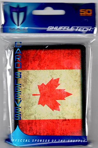 Max Protection Max Iconic Flags Standard Deck ProteCountor Sleeves Canda Maple Leaf 50 Count