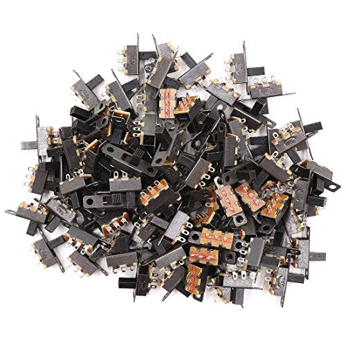 Mecion Mini Slide Switch 0 5A 50V PCB Slide Switch 3 Pin 2 Position Panel Slide Switch SPDT Slide 100pcs