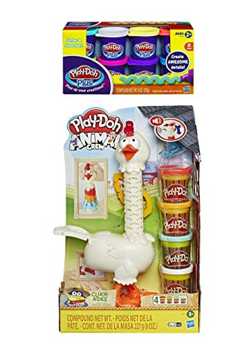 PlayDoh Animal Crew CluckaDee Feather Fun Chicken Play Set  Play Doh Plus Compound