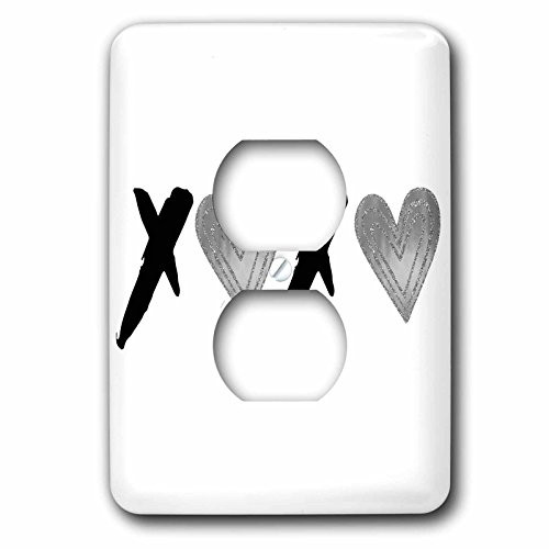 3dRose lsp_265686_6 Xoxo Inspirational Hearts Plug Outlet Cover, Mixed