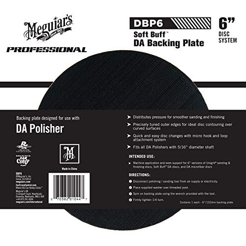 Meguiar s 6  DA Backing Plate  Pair With Foam or Microfiber Pads for Dual Action Polishing  DBP6