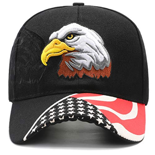 Men USA Patriotic American Eagle Hat Baseball Cap Embroidery 3D Red