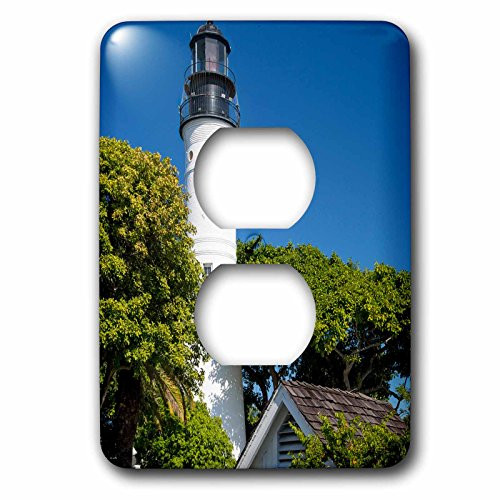 3dRose lsp_230469_6 Lighthouse, Key West, Florida, USA Plug Outlet Cover, Mixed