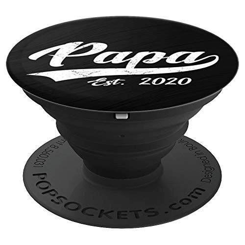 Mens Vintage Papa Grandpa Est  2020 New Grandfather PopSockets Grip and Stand for Phones and Tablets