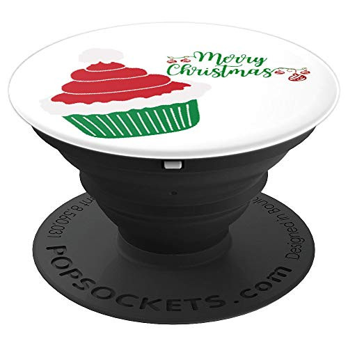 Merry Christmas Cupcake Phone Grip PopSockets Grip and Stand for Phones and Tablets