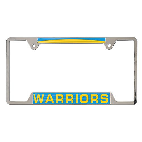 NBA Golden State Warriors Inlaid Metal License Plate Frame 4Tag Corners