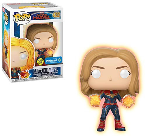 Funko Pop 432 Captain Marvel Glow In The Dark Exclusive Vinyl Bobblehead Figure Funko Pop 432 Captain Marvel Glow In The Dark Exclusive Vinyl Bobblehead Figure