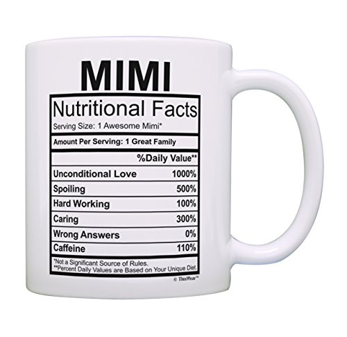 Mimi Coffee Mug Mimi Nutritional Facts Mimi Birthday Gifts Mimi Tea Cup Gift Coffee Mug Tea Cup White