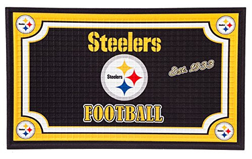 Team Sports America 41EM3824 Pittsburgh Steelers Embossed Door Mat