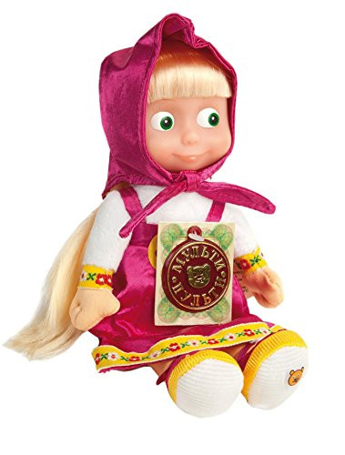 Masha and the Bear Soft Toy Masha sings and talks Compact size 8.6 inches (22cm) Masha Doll Best present for birthday