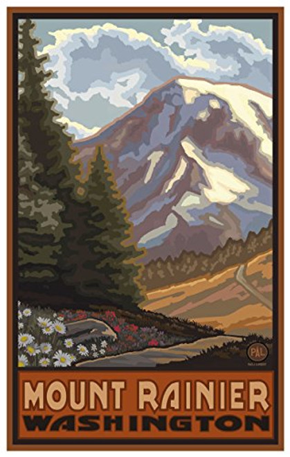 Northwest Art Mall Mount Rainier Washington Springtime Mountains Travel Art Print Poster by Paul A. Lanquist (12" x 18") Northwest Art Mall Mount Rainier Washington Springtime Mountains Travel Art Print Poster by Paul A. Lanquist (12" x 18")