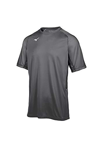 Mizuno Aerolite Crew Baseball Jersey Charcoal XXLarge