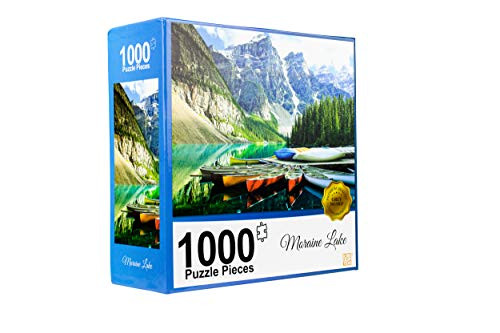 Moraine Lake 1000 Piece Jigsaw Puzzle  1000 Piece Puzzles for Adults  Large Jigsaw Puzzle for Adults and Kids  Nature Puzzle for Family