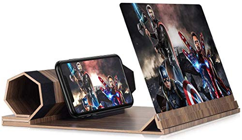 12   Screen Magnifier for Smartphone  Mobile Phone 3D Magnifier Projector Screen for Movies Videos and Gaming  Foldable Phone Stand with Screen Amplifier  Compatible with All Smartphones