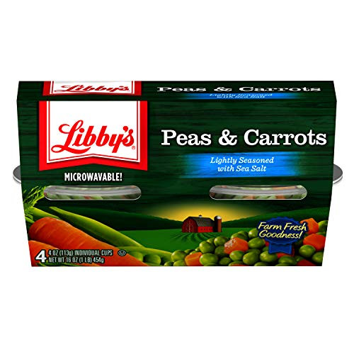 Libby s Peas and Carrots Each 4 Count of 4 oz Cups 16 oz Pack of 4 Libby s Peas and Carrots Each 4 Count of 4 oz Cups 16 oz Pack of 4