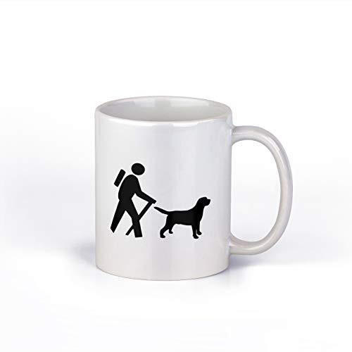 Hiking with Dog Ceramic Coffee Mug  Hiker Coffee Cup  11Ounce Coffee Mug  M161 Hiking with Dog Ceramic Coffee Mug  Hiker Coffee Cup  11Ounce Coffee Mug  M161