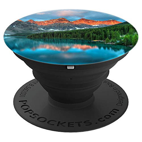 Mount Mountain nature landscape forest clouds sunrise sunset PopSockets Grip and Stand for Phones and Tablets