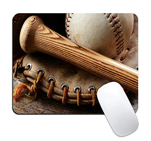 Dynippy Mouse Pad Gaming Mouse Pads NonSlip Rubber Base Mousepad Square Mouse Mat for Desktops Computer Laptops Baseball